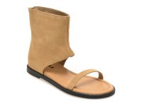 Sandale GRYXX bej, 9192, din piele intoarsa - 1