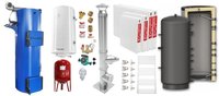 Centrala pe combustibil solid Fornello Turbo 25 kW cu Puffer de 800 litri si accesorii complete - 1