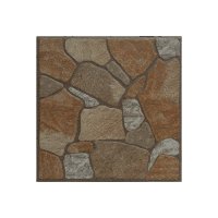Gresie portelanata Tesla Brown, mata, aspect de piatra, pentru interior si exterior, 33 x 33 cm - 1