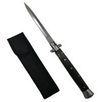 Briceag automat, Italian Blade, Stiletto, otel inoxidabil, 33 cm, husa inclusa - 6