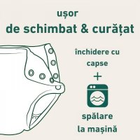 Slip copii eco SPF 50+ refolosibil cu capse Green Sprouts by iPlay Tea Hibiscus 6 luni - 3