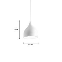 Lustra Perce metal alb 17x17x100 cm - 2