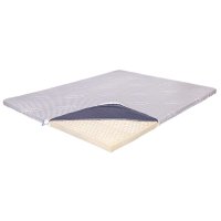 Topper Ortopedic 90x200 - Latex 5.5 cm cu Husa Antibacteriana cu Ioni de Argint - 1