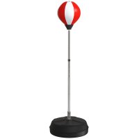 HOMCOM Sac de Box Ajustabil cu Mănuși și Bază Umplută, 43x43x126-144 cm, Roșu | Aosom Romania - 1