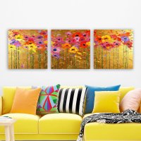 Tablou, 3 bucati PMDR73 Multicolor 30x30x3 cm - 1