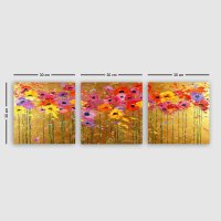 Tablou, 3 bucati PMDR73 Multicolor 30x30x3 cm - 2
