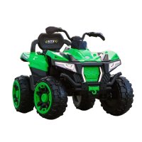 ATV electric Kinderauto SuperOffroad V2 4x4 pentru copii, 2 locuri, 180W, 12V, telecomanda, Bluetooth, verde, 3-9 ani - 1
