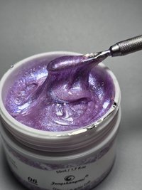 Gel UV de Constructie FSM Unicorn 50gr Nr. 06 | Violet-Lila cu Reflexii Holografice - 1