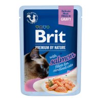 BRIT Premium by Nature Plic Hrană Umedă pentru Pisici Sterilizate cu Somon, 85g - 1