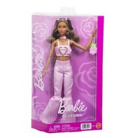 Papusa Barbie Deluxe Style cu blugi evazati, roz - 1