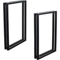 Set de picioare pentru masa Homs, metal negru, 55x72 cm, model 30670 - 1