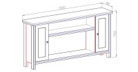 Semineu electric Mozart Maro inchis & Tasmania, Art Flame, 750x1500x300 mm, 1500W - 2