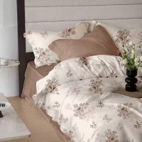 Lenjerie de pat Somnart Extra din finet, 6 piese, Vanilla Bloom, cu cearceaf clasic 230 x 250 cm - 1