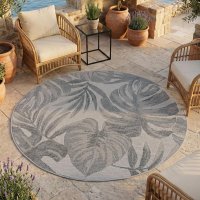 Covor rotund Desert V2 Gri 120x120 cm - 1