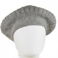 Bereta Gri din Lana cu Model Geometric - 1
