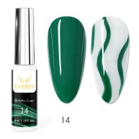 Artistic Liner Gel EVERIN 8ml – 14 | Gel liner verde smarald pentru contururi precise și designuri nail art - 1