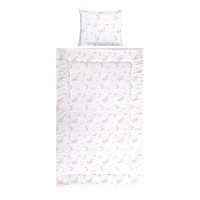 Set lenjerie pat 3 piese bumbac ranforce Cosy Moons  Stars Pink - 1