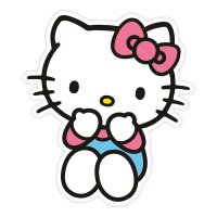 Perna Hello Kitty Sanrio - Pantaloni Albastre 36 cm - 1
