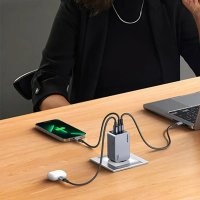 UGREEN Nexode 100W GaN Fast Charger cu 3 Porturi - 1 USB-A si 2 USB-C, Gri - 4