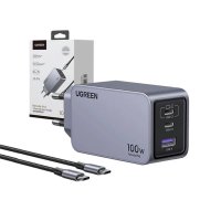 UGREEN Nexode 100W GaN Fast Charger cu 3 Porturi - 1 USB-A si 2 USB-C, Gri - 6
