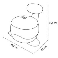Olita pentru copii Pottili Skiddou balenuta cu capac Evening shadow Gri - 8