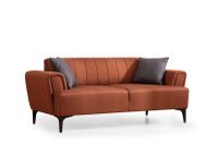 Canapea fixa HAMLET, 2 locuri, rosu de tigla, 180x95x77 cm - 1