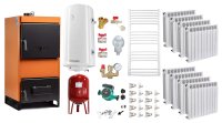 Pachet Complect Incalzire Fiama W 45 kW cu Calorifere Fornello Alvo, Boiler Termoelectric si Accesorii - 1