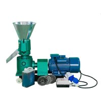 Granulator furaje KL-120, 100 Kg/h, motor inclus 3 KW, 3 matrite inculuse, transmisie reductor, monofazat 230V - 1
