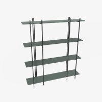 Raft MOSS Verde si Negru, Dimensiuni 160x29.6x180 cm - 1