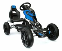 GO Kart cu pedale Kinderauto Thunder pentru copii 5-10 ani, roti EVA, albastru - 1