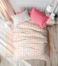 Lenjerie 1 Persoana Jours Roz (Bumbac 100%) - 1