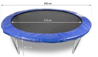 Trambulina Buba 12FT cu plasa de protectie si scara diametru 366 cm - 1