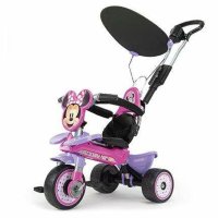 Tricicleta evolutiva pentru copii Injusa, licenta Disney, Minnie Mouse, cu maner parental, anvelope EVA, 10 luni-3 ani - 1
