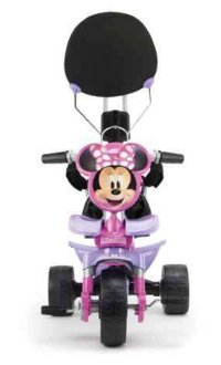 Tricicleta evolutiva pentru copii Injusa, licenta Disney, Minnie Mouse, cu maner parental, anvelope EVA, 10 luni-3 ani - 2