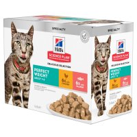 HILL'S Science Plan Perfect Weight, Pui și Somon, plic hrană umedă pisici, obezitate, (în sos), bax, 85g x 12buc - 3