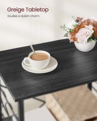 Raft bucatarie cu roti, Vasagle, Maro-Negru, 60x40x84 cm - 4