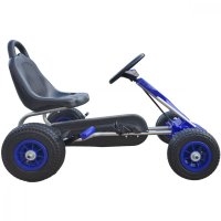 Kart cu pedale pentru copii A05 Kidscare albastru 3-6 ani roti gonflabile - 2