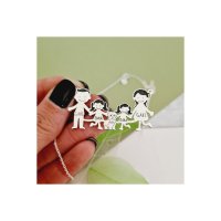 Pandantiv Familie cu Yorkshire - 5 Membri din Argint 925 - 1