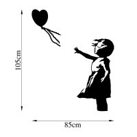 Tablou metalic Banksy Negru 105x85 cm - 6