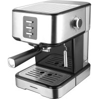 Espressor manual Heinner Brassile HEM-850IXBK, 850W, 15bar, rezervor detasabil 1.5L, filtru dublu inox, Negru/Inox - 1