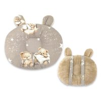 Perna multifunctionala pentru bebelusi MimiNu, Ursulet, 30x23 cm, Bedtime story beige - 1