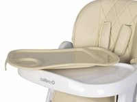 Scaun de masa multifunctional 2 in 1, pliabil, reglabil pe inaltime, cu Centura de siguranta si 2 tavite de servire, Colibro Noto Almond - 2