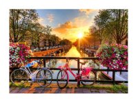 Puzzle din lemn - Bicycles of Amsterdam - 150 piese - 1
