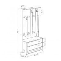 Cuier Chester Alb-Oak - 3