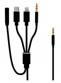 Cablu Adaptor Auxiliar Audio Jack 3.5mm 4in1 Andowl Q SX12 - 1