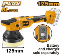 Masina de Polishat Ingco APLI2002 20V Brushless Fara Acumulator - 1