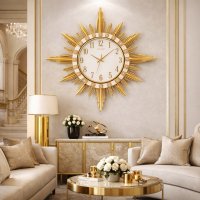 Ceas de perete auriu 87 cm, model elegant cu efect luxury - 1