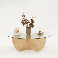 Măsuţă de cafea Lily Stejar 90x30x90 cm - 8