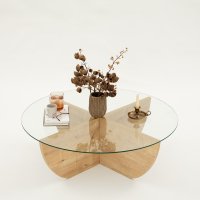 Măsuţă de cafea Lily Stejar 90x30x90 cm - 9