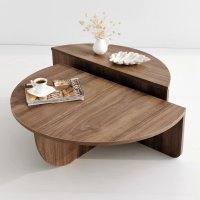 Masuta de cafea, Hanah Home, pal melaminat, nuc, 90x60x30 cm, 552NOS2234 - 6